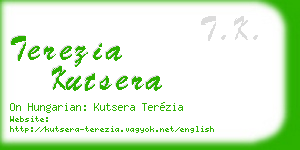 terezia kutsera business card