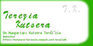 terezia kutsera business card